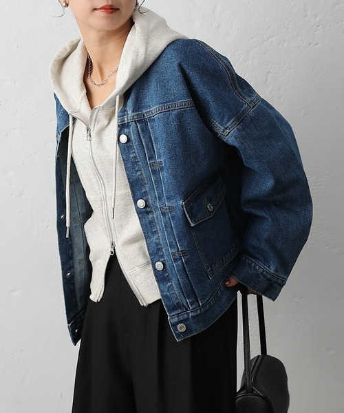 COLONY 2139(コロニートゥーワンスリーナイン)の「12.5OZノーカラーデニムジャケット(デニムジャケット・レディース・ブルー/ブラック/サックスブルー・FREE)」の19枚目の写真