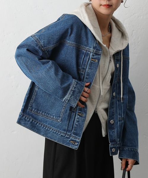 COLONY 2139(コロニートゥーワンスリーナイン)の「12.5OZノーカラーデニムジャケット(デニムジャケット・レディース・ブルー/ブラック/サックスブルー・FREE)」の21枚目の写真