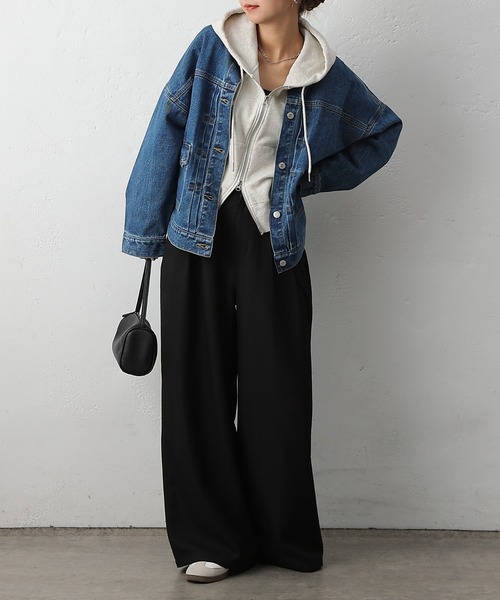 COLONY 2139(コロニートゥーワンスリーナイン)の「12.5OZノーカラーデニムジャケット(デニムジャケット・レディース・ブルー/ブラック/サックスブルー・FREE)」の22枚目の写真