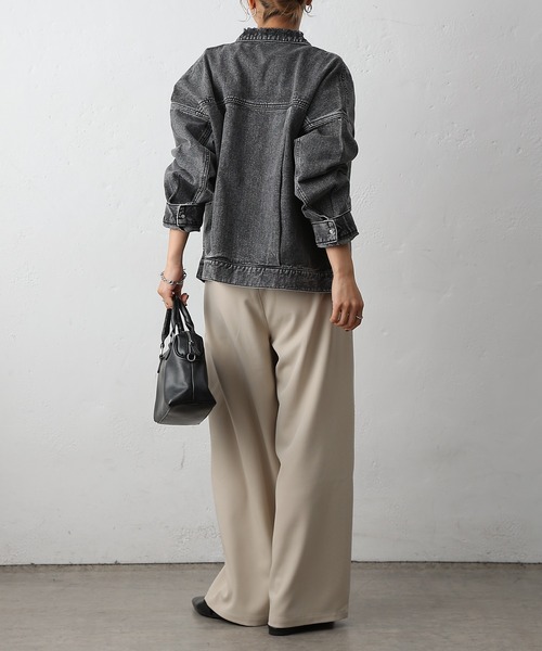 COLONY 2139(コロニートゥーワンスリーナイン)の「12.5OZノーカラーデニムジャケット(デニムジャケット・レディース・ブルー/ブラック/サックスブルー・FREE)」の10枚目の写真