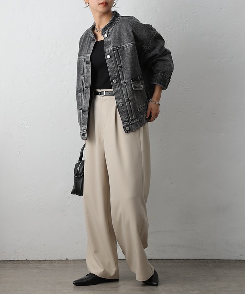 COLONY 2139(コロニートゥーワンスリーナイン)の「12.5OZノーカラーデニムジャケット(デニムジャケット・レディース・ブルー/ブラック/サックスブルー・FREE)」の9枚目の写真