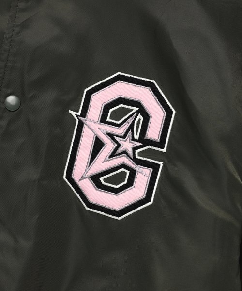 Cavish(カビシ)の「CVS BASEBALL JACKET CHARCOAL(CV2ESUJ240A)(スタジャン・レディース・チャコール・LARGE/MEDIUM)」の5枚目の写真