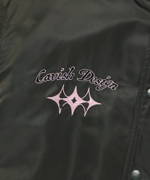 Cavish(カビシ)の「CVS BASEBALL JACKET CHARCOAL(CV2ESUJ240A)(スタジャン・レディース・チャコール・LARGE/MEDIUM)」の6枚目の写真
