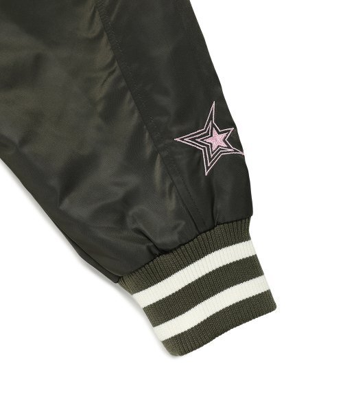 Cavish(カビシ)の「CVS BASEBALL JACKET CHARCOAL(CV2ESUJ240A)(スタジャン・レディース・チャコール・LARGE/MEDIUM)」の8枚目の写真