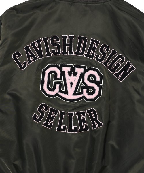 Cavish(カビシ)の「CVS BASEBALL JACKET CHARCOAL(CV2ESUJ240A)(スタジャン・レディース・チャコール・LARGE/MEDIUM)」の10枚目の写真