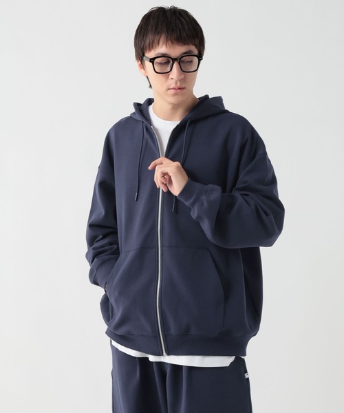 GEORGE'S(ジョージズ)の「ダンボールZIPフーディー(パーカー・メンズ・ネイビー/杢グレー・MEDIUM/LARGE)」の11枚目の写真