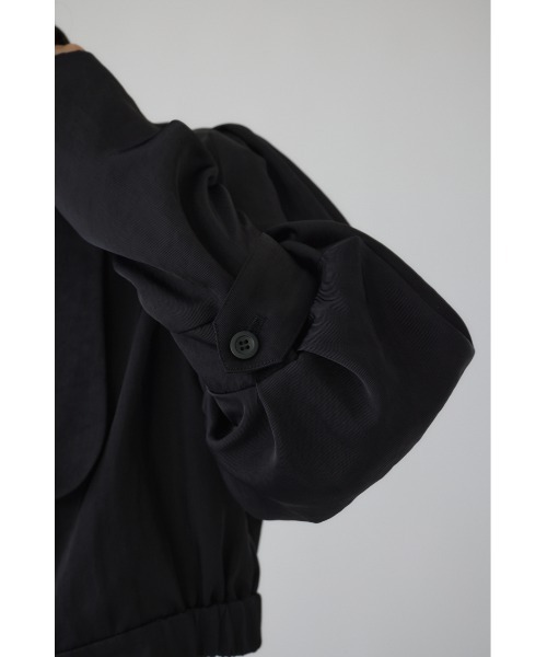 RIM.ARK（リムアーク）の「Zip-up puff JK ジップアップパフジャケット（ナイロンジャケット・レディース・ブラック/ライトグリーン・FREE）」の12枚目の写真