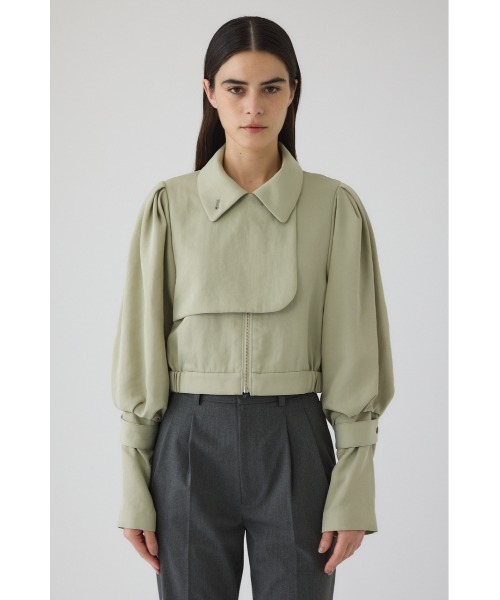 RIM.ARK（リムアーク）の「Zip-up puff JK ジップアップパフジャケット（ナイロンジャケット・レディース・ブラック/ライトグリーン・FREE）」の14枚目の写真