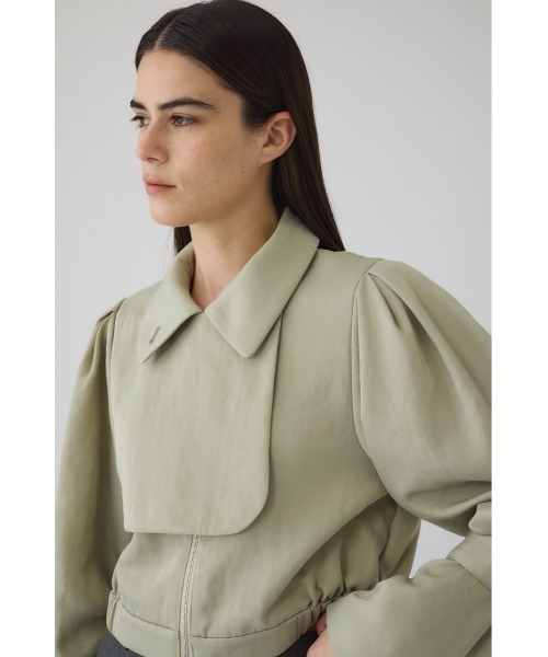 RIM.ARK（リムアーク）の「Zip-up puff JK ジップアップパフジャケット（ナイロンジャケット・レディース・ブラック/ライトグリーン・FREE）」の6枚目の写真