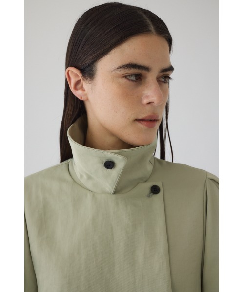 RIM.ARK（リムアーク）の「Zip-up puff JK ジップアップパフジャケット（ナイロンジャケット・レディース・ブラック/ライトグリーン・FREE）」の4枚目の写真