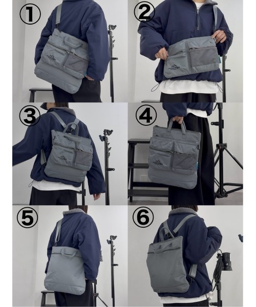 Franklin Climbing(フランクリンクライミング)の「【Franklin Climbing】男女兼用/通勤・通学/8WAYマルチヘルメットショルダーバッグ(ショルダーバッグ・メンズ・ブラック/グレー/ベージュ・ONE SIZE)」の4枚目の写真