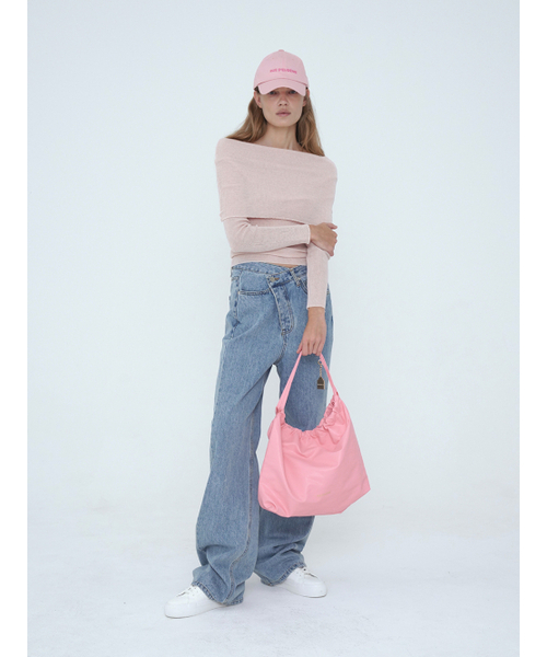 RUEDEUGENIE(リュデュージェニー)の「Synthetic Leather Small Hobo Bag - Pink(ショルダーバッグ・レディース・その他・FREE)」の7枚目の写真