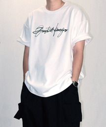 プレミアムホワイトビッグロゴオーバーサイズ半袖Tシャツ