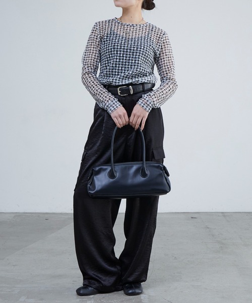 Lui's(ルイス)の「レースチェックプリントトップス(Tシャツ/カットソー・レディース・ブラック/ネイビー・FREE)」の11枚目の写真