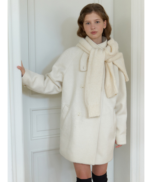 セール】Novv wool half coat (ivory)（ダッフルコート）｜RE_L