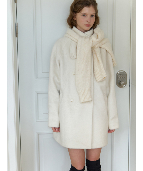 セール】Novv wool half coat (ivory)（ダッフルコート）｜RE_L