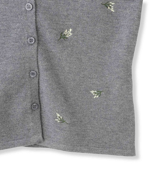 QUEENS COURT（クイーンズコート）の「フラワーシシュウニットプルオーバー≪手洗い可能≫（ニット/セーター・レディース・アイボリー/ブラック/ダークグレー・M）」の8枚目の写真