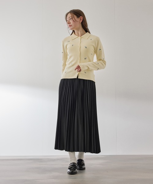 QUEENS COURT（クイーンズコート）の「フラワーシシュウニットプルオーバー≪手洗い可能≫（ニット/セーター・レディース・アイボリー/ブラック/ダークグレー・M）」の22枚目の写真