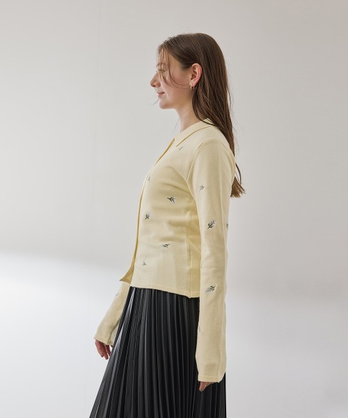 QUEENS COURT（クイーンズコート）の「フラワーシシュウニットプルオーバー≪手洗い可能≫（ニット/セーター・レディース・アイボリー/ブラック/ダークグレー・M）」の20枚目の写真