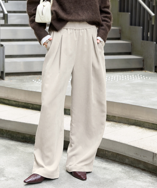 JOURNAL STANDARD（ジャーナルスタンダード）の「《追加4》コーデュロイワイドパンツ（その他パンツ・レディース・ブラウン系その他/ホワイト×ホワイト・36/38）」の10枚目の写真
