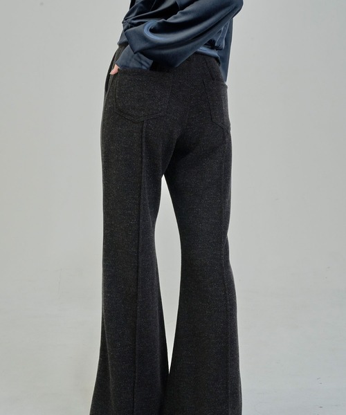 Nora Lily elle（ノラリリーエル）の「【Nora Lily】「elle」Lib Knit Line Bell Bottom（スウェットパンツ・レディース・ブラウン/ブラック・FREE）」の15枚目の写真