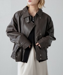 Lui's | フェイクレザーZIPブルゾン(ブルゾン)