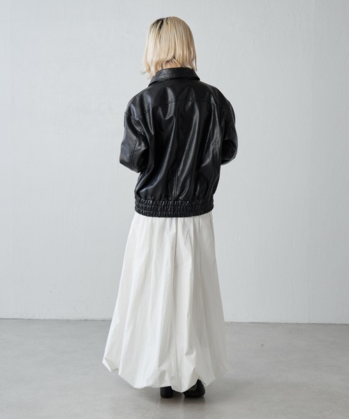 Lui's フェイクレザーブルゾン Lui's（ルイス）の「フェイクレザースタンドブルゾン（ブルゾン）」 - WEAR