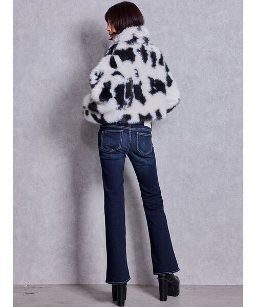 GYDA(ジェイダ)の「NEWハイウエストBACKクロスフレアパンツ(デニムパンツ・レディース・ブラック/ライトブルー/インディゴブルー・X-SMALL/SMALL/MEDIUM)」の17枚目の写真