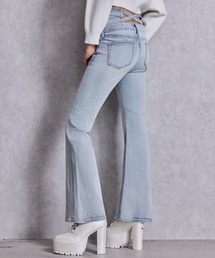 GYDA | ハイウエストBACKクロスフレアパンツ(デニムパンツ)