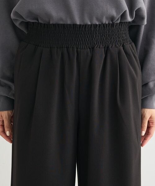 Green　Parks（グリーンパークス）の「あったか裏起毛フレアワイドパンツ（その他パンツ・レディース・杢グレー/アイボリー/ブラック・FREE）」の5枚目の写真