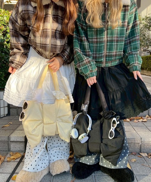 WC（ダブル シー）の「《一部店舗限定★》2WAY/ボア襟チェック柄ブルゾン（ブルゾン・レディース・ブルー/ブラウン/グリーン・MEDIUM/LARGE/X-LARGE）」の21枚目の写真