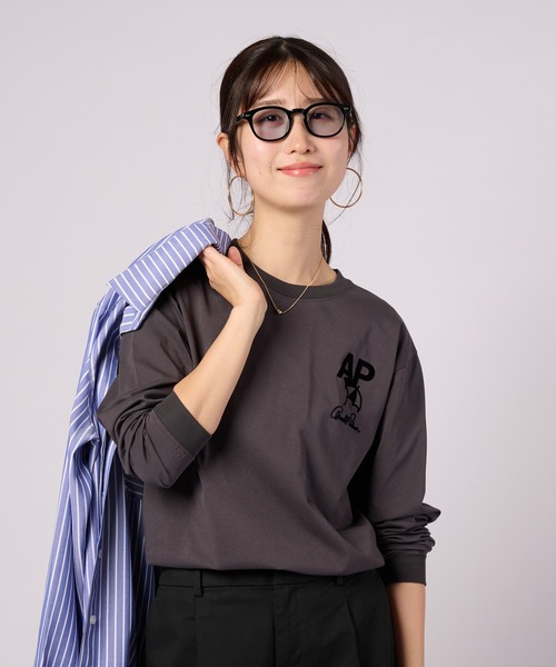 Arnold Palmer（アーノルドパーマー）の「バックロゴグラフィック シェア ロングスリーブTシャツ（Tシャツ/カットソー・レディース・チャコールグレー/ホワイト/ライム・S/M/L/LL/XS）」の2枚目の写真