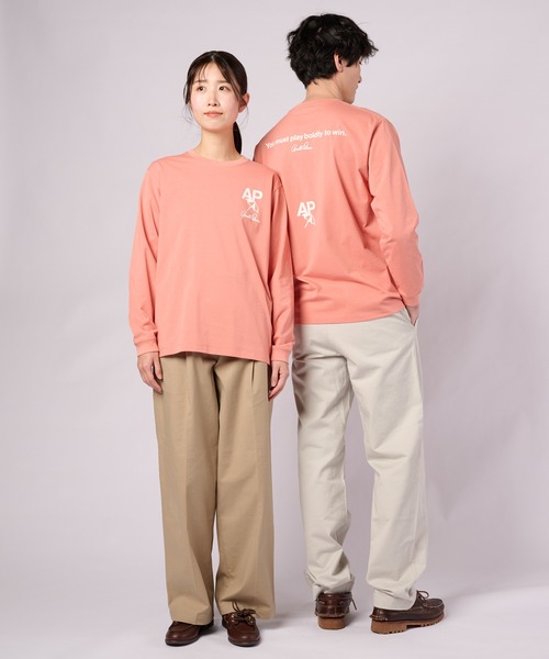 Arnold Palmer（アーノルドパーマー）の「バックロゴグラフィック シェア ロングスリーブTシャツ（Tシャツ/カットソー・レディース・チャコールグレー/ホワイト/ライム/ピンク・S/M/L/LL/XS）」の7枚目の写真
