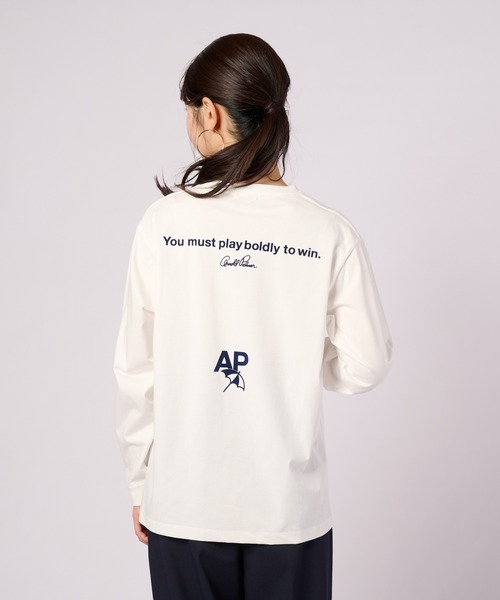 Arnold Palmer（アーノルドパーマー）の「バックロゴグラフィック シェア ロングスリーブTシャツ（Tシャツ/カットソー・レディース・チャコールグレー/ホワイト/ライム/ピンク・S/M/L/LL/XS）」の8枚目の写真