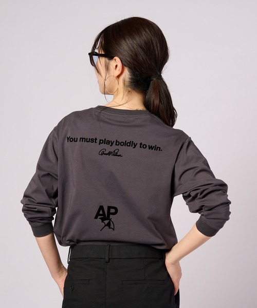Arnold Palmer（アーノルドパーマー）の「バックロゴグラフィック シェア ロングスリーブTシャツ（Tシャツ/カットソー・レディース・チャコールグレー/ホワイト/ライム/ピンク・S/M/L/LL/XS）」の13枚目の写真