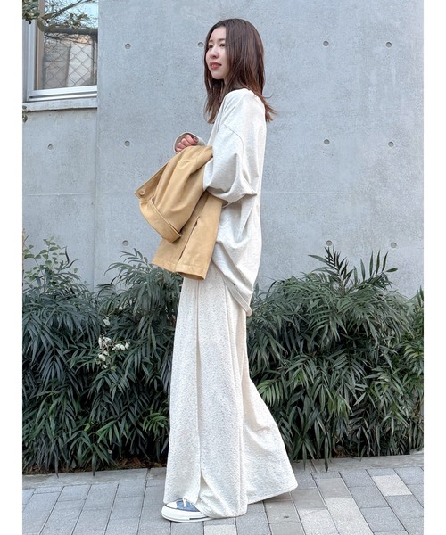 web完売品 【新品】ビッグシルエットロングスリーブtee Ungrid（アングリッド） tシャツ ボートネックビックシルエットロング