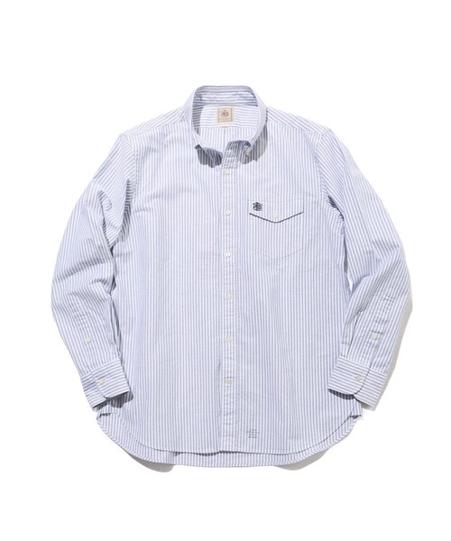 J.PRESS（ジェイプレス）の「1枚で品よく決まる【選べる8色 / IVY SHIRTS】オックスフォードオーバル シャツ /B.D.（シャツ/ブラウス・メンズ・ネイビー系/グリーン系/ネイビー系1/ピンク系/レッド系3/レッド系1/ホワイト系/グリーン系3・MEDIUM/SMALL/X-LARGE/LARGE）」の5枚目の写真