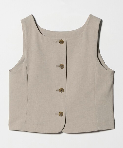 BEAUTY&YOUTH UNITED ARROWS（ビューティーアンドユースユナイテッドアローズ）の「スクエアネック 2WAYベスト 吸水速乾 防シワ UV（ベスト・レディース・ベージュ/ダークグレー・M/S）」の11枚目の写真