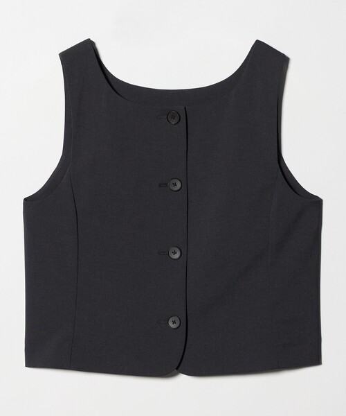 BEAUTY&YOUTH UNITED ARROWS（ビューティーアンドユースユナイテッドアローズ）の「スクエアネック 2WAYベスト 吸水速乾 防シワ UV（ベスト・レディース・ベージュ/ダークグレー・M/S）」の18枚目の写真