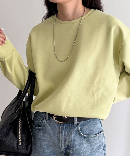 fredy emue（フレディエミュ）の「バックスリットポンチプルオーバー（Tシャツ/カットソー・レディース・アイボリー/イエロー/グレー/チャコールグレー・38）」の4枚目の写真