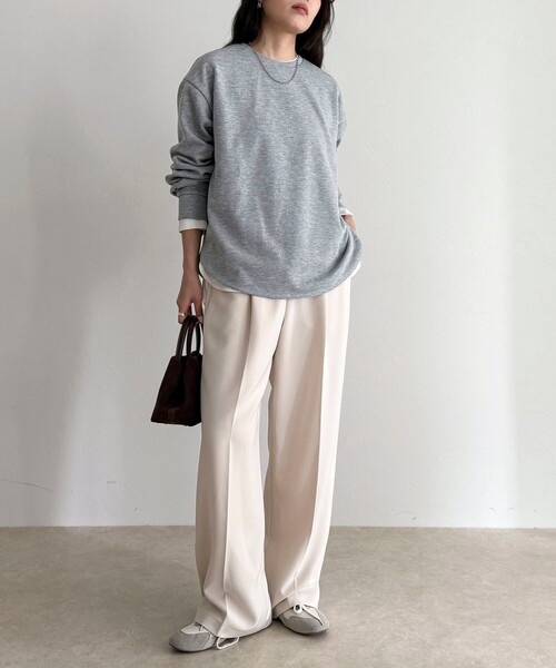 fredy emue（フレディエミュ）の「バックスリットポンチプルオーバー（Tシャツ/カットソー・レディース・アイボリー/イエロー/グレー/チャコールグレー・38）」の6枚目の写真