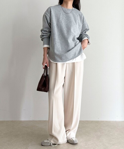 fredy emue（フレディエミュ）の「バックスリットポンチプルオーバー（Tシャツ/カットソー・レディース・アイボリー/イエロー/グレー/チャコールグレー・38）」の8枚目の写真