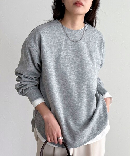 fredy emue（フレディエミュ）の「バックスリットポンチプルオーバー（Tシャツ/カットソー・レディース・アイボリー/イエロー/グレー/チャコールグレー・38）」の9枚目の写真