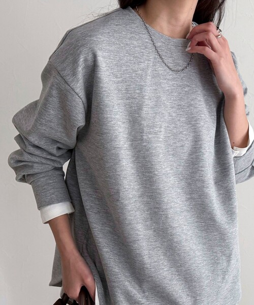 fredy emue（フレディエミュ）の「バックスリットポンチプルオーバー（Tシャツ/カットソー・レディース・アイボリー/イエロー/グレー/チャコールグレー・38）」の12枚目の写真