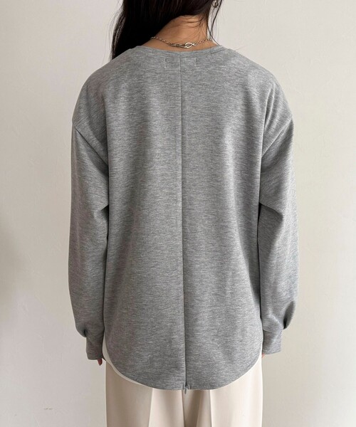 fredy emue（フレディエミュ）の「バックスリットポンチプルオーバー（Tシャツ/カットソー・レディース・アイボリー/イエロー/グレー/チャコールグレー・38）」の15枚目の写真