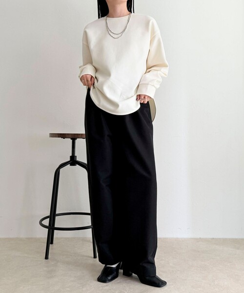 fredy emue（フレディエミュ）の「バックスリットポンチプルオーバー（Tシャツ/カットソー・レディース・アイボリー/イエロー/グレー/チャコールグレー・38）」の20枚目の写真