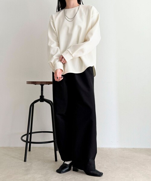 fredy emue（フレディエミュ）の「バックスリットポンチプルオーバー（Tシャツ/カットソー・レディース・アイボリー/イエロー/グレー/チャコールグレー・38）」の22枚目の写真