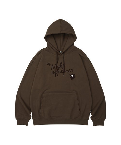 WILDROCK(ワイルドロック)の「ナイトエクスプローラーキャット オーバーサイズフードパーカー_10 COL(パーカー・レディース・ブラック/ベージュ/ネイビー/ブラウン/ピンク/ブルー/アイボリー/ダークグレー/バーガンディー/チャコール・SMALL/MEDIUM/LARGE)」の5枚目の写真