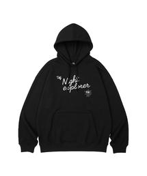 DimMoire ブラック オーバーサイズパーカー TEDDY ankoROCK ジップアップパーカー -オーバーサイズ- / メンズ