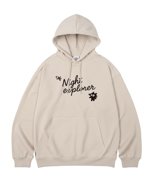 WILDROCK(ワイルドロック)の「ナイトエクスプローラーキャット オーバーサイズフードパーカー_10 COL(パーカー・レディース・ブラック/ベージュ/ネイビー/ブラウン/ピンク/ブルー/アイボリー/ダークグレー/バーガンディー/チャコール・SMALL/MEDIUM/LARGE)」の15枚目の写真